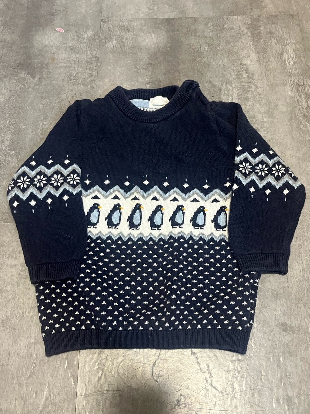 H&M Penguin Acrylic Sweater 9 to 12 Months